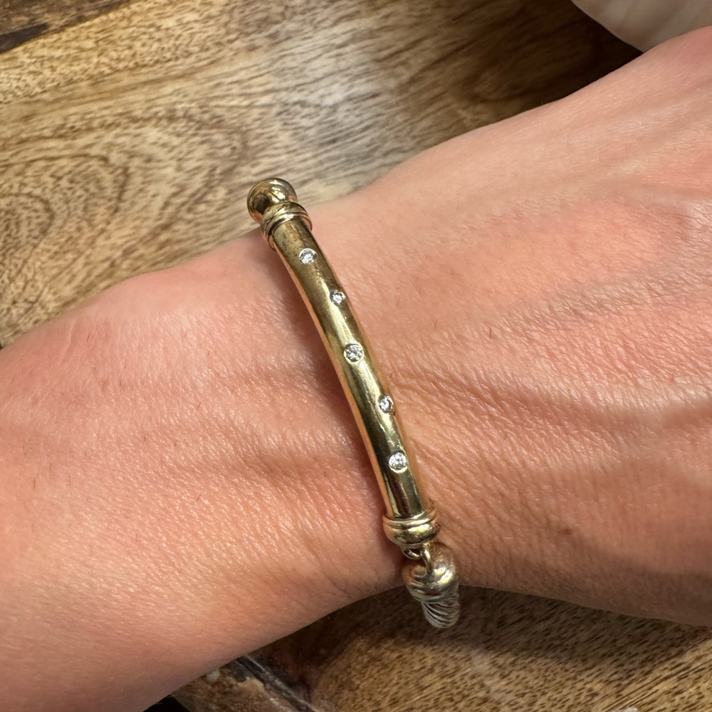 David Yurman Diamond Metro Cable Bracelet
